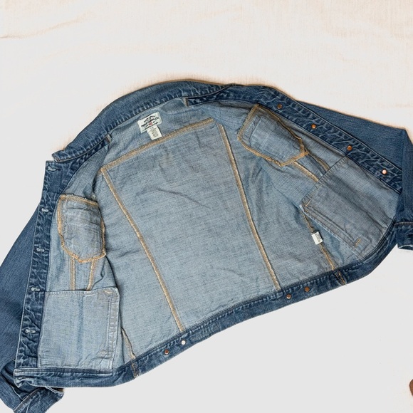 Ralph Lauren Polo Distressed Blue Denim Trucker Jacket (A) - Picture 7 of 15